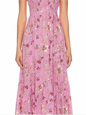 Free People Pink Floral Maxi Dress